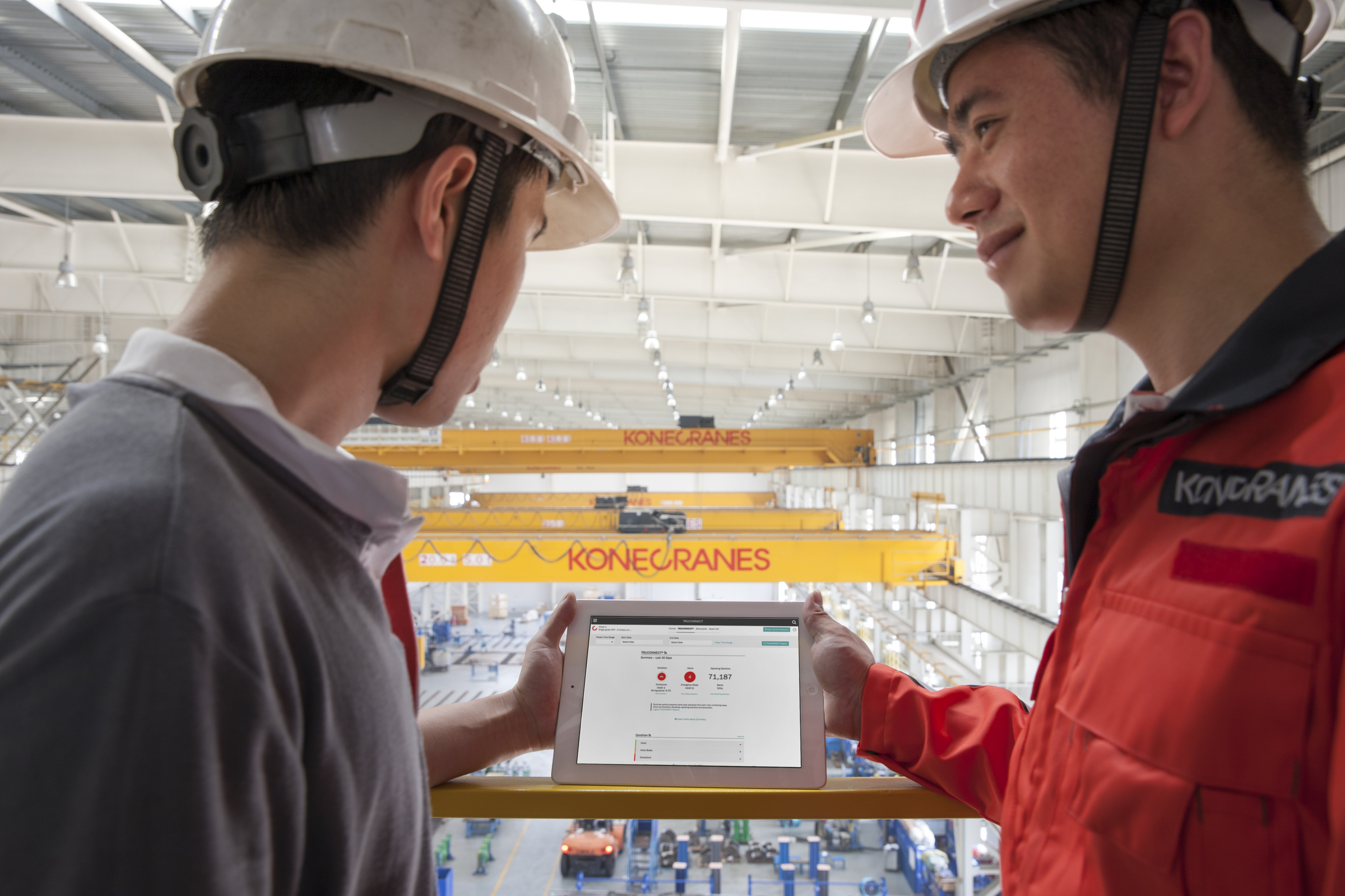 Konecranes service inspection at factory