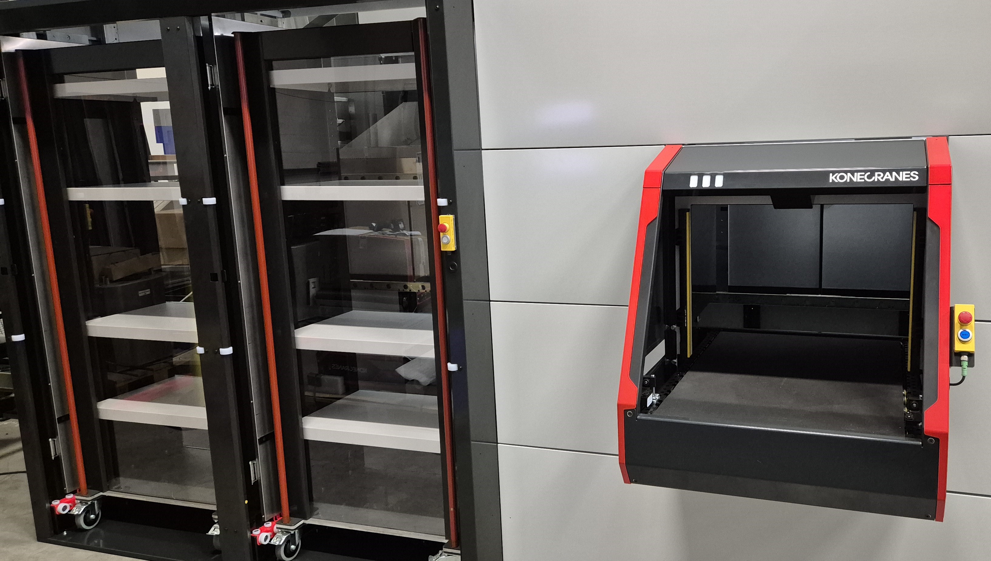 Agilon Autoload Trolley and Conveyor Interface for flexible material handling, showing equipment layout for inbound, transfers, and production supply.