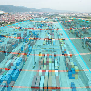 Konecranes Fluidmesh port aerial view 