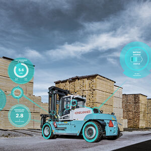 Первый электрический вилочный погрузчик