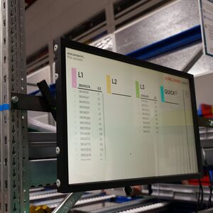 Agilon picking guidance for flow rack picking in Demag configure-to-order production