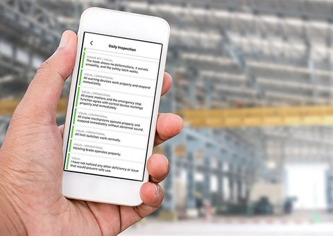 Konecranes CheckApp for Daily Inspections on mobile