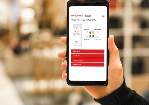 Konecranes troubleshooting app for technicians.