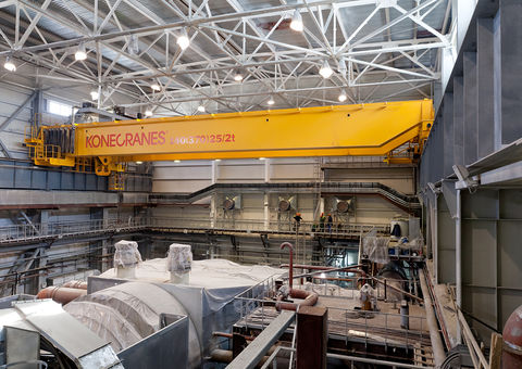 Crane in power plant