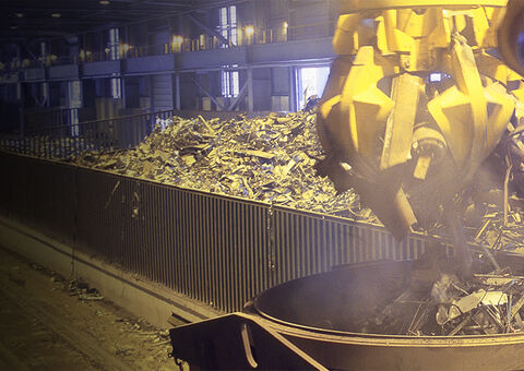 Konecranes scrap handling crane