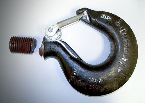 Broken crane hook
