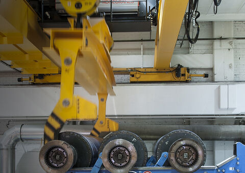 Crane in paper mill