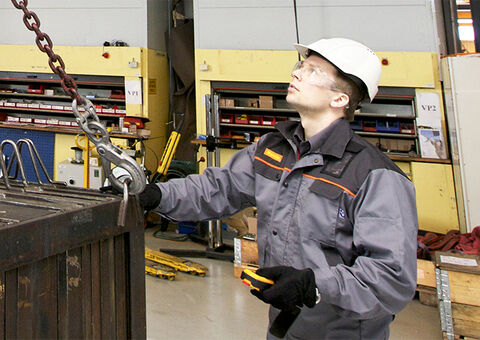 Crane operator with load
