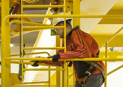 Konecranes technician on crane