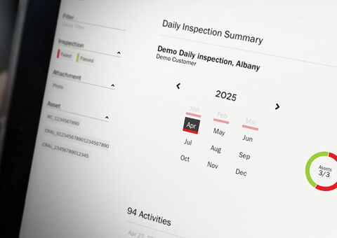 Daily inspection information on Konecranes Portal