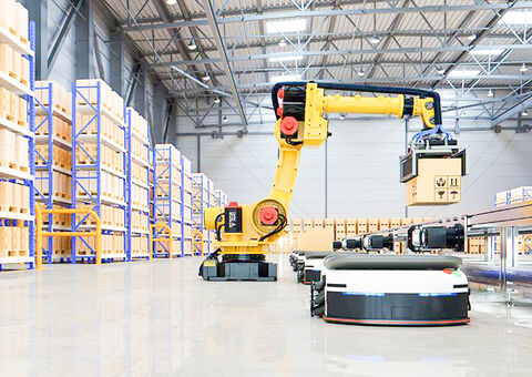 Robot in automated warehouse