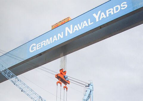 German Naval shipyard Goliath crane