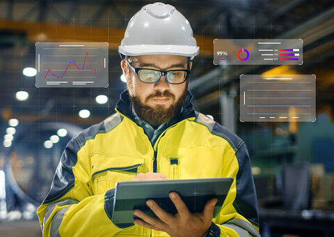 Man checking TRUCONNECT data