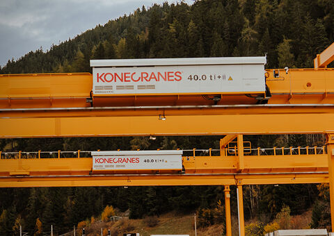 Konecranes gantry crane working at Brenner Base Tunnel project