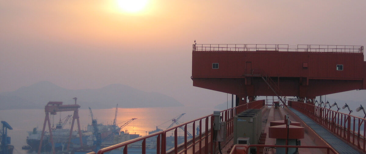 Goliath crane at sunset