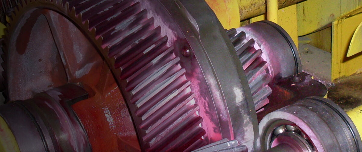Open crane gear box