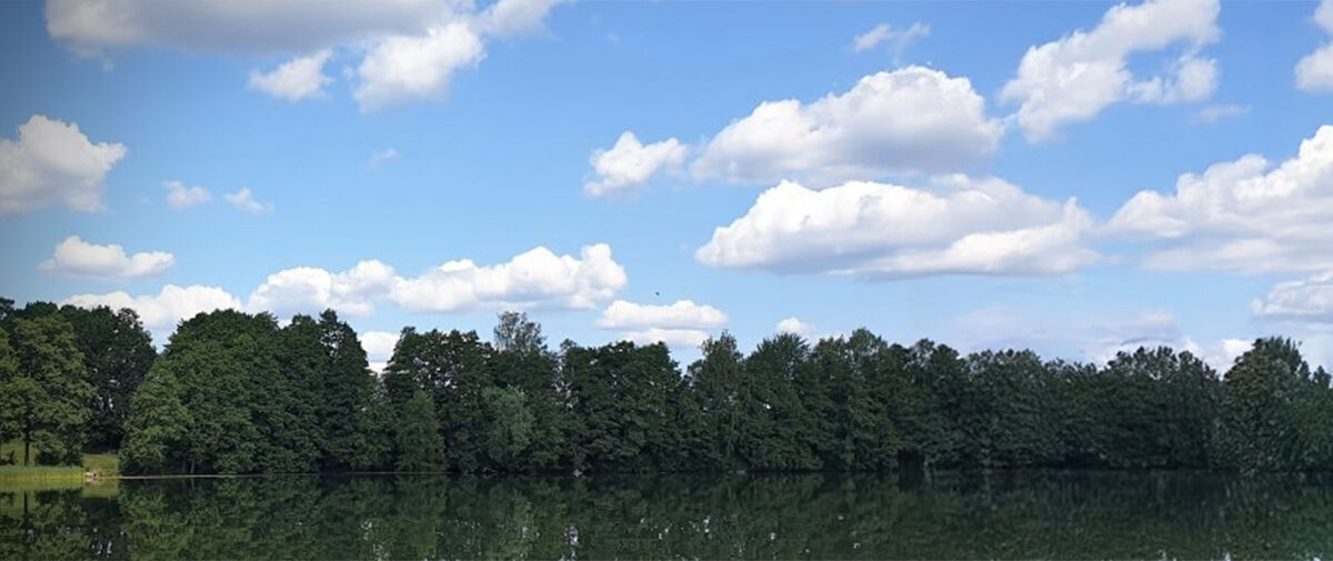 Finland lake and sky