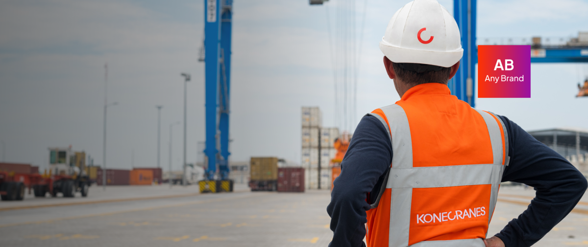 Port Services person looking at RTG in the Mexico Ports