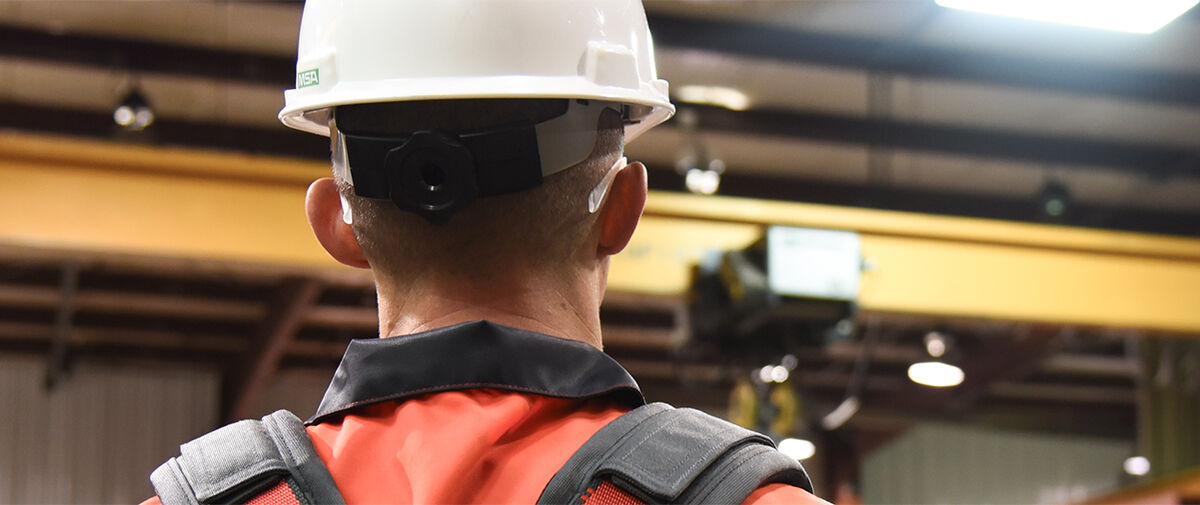 Konecranes technician looking at crane