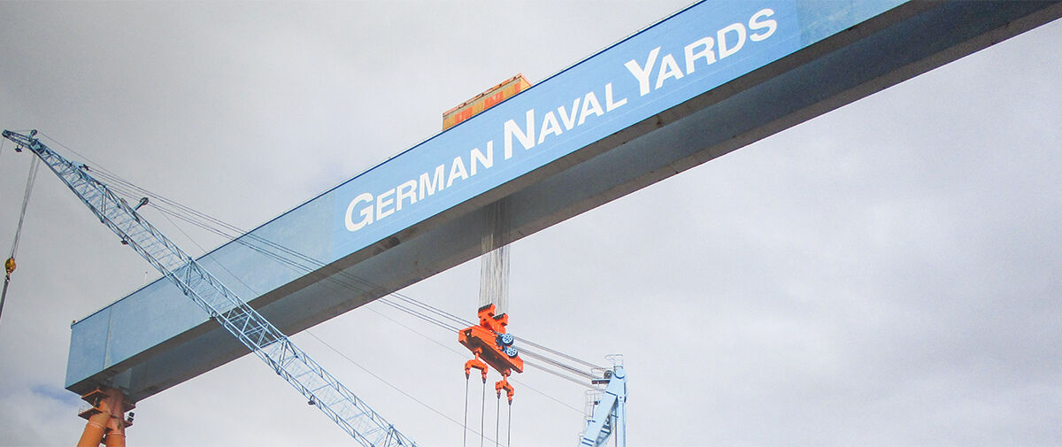 German Naval shipyard Goliath crane