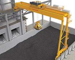 Konecranes single leg gantry coker crane