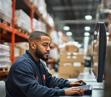 Man working at computer