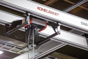 Konecranes KBK Zweiträger-Hängekrane - Flächendeckend flurfreier Transport von Lasten